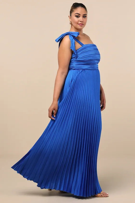 Dress Gorgeous Pleated Sleeveless Bow Maxi Dress Evening Dress A-line Sleeveless Square Neck Prom Dress