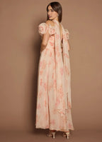 Dress Off-the-Shoulder Sweetheart Elegant Maxi Dress Prom Dress Romantic Printed A-Line Evening Dress With Scarf