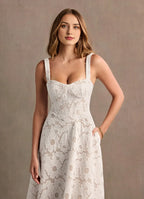 White Dress Regular Straps Elegant Sweetheart Maxi Dress Prom Dress Modern A-Line Evening Dress