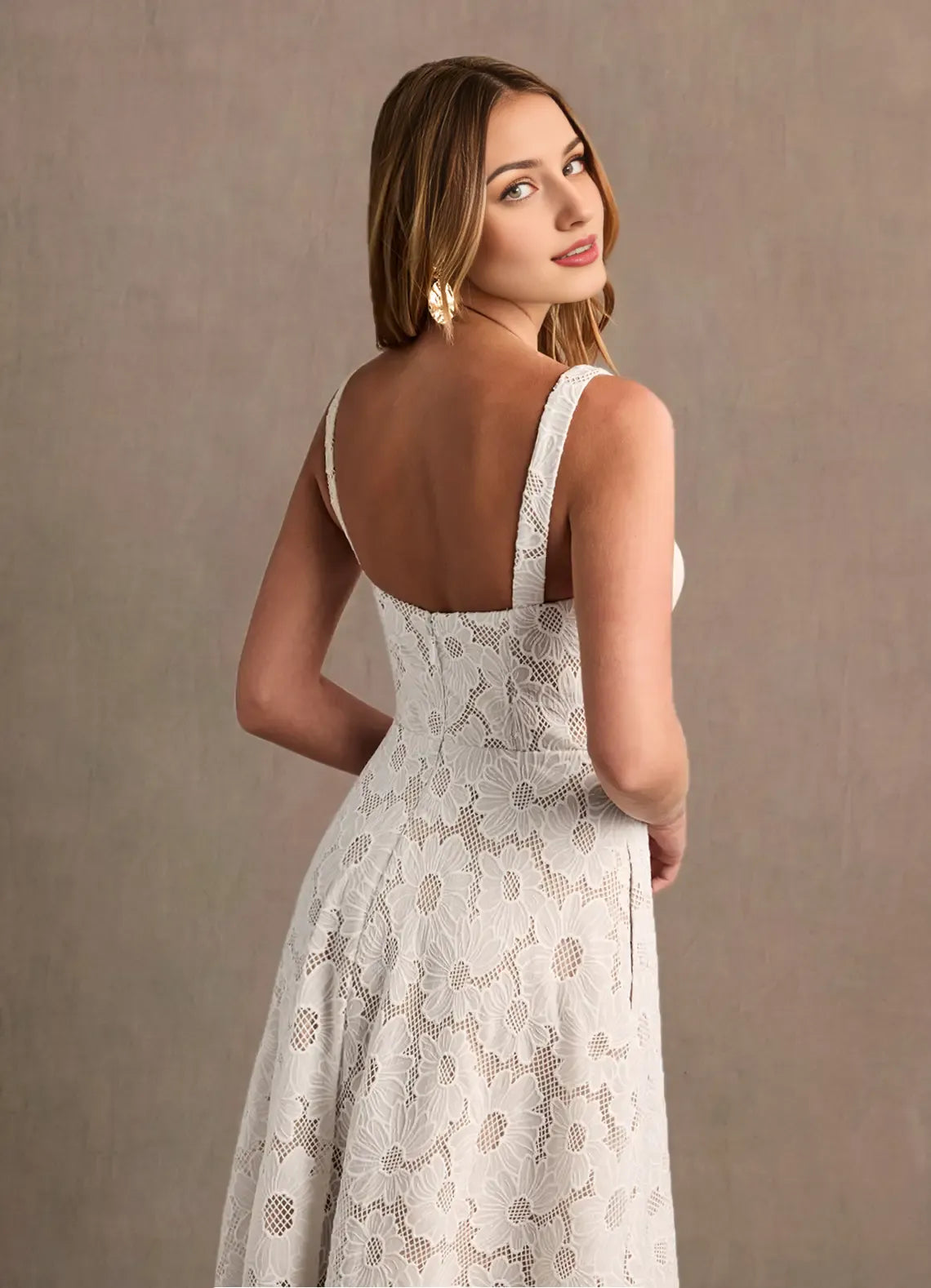 White Dress Regular Straps Elegant Sweetheart Maxi Dress Prom Dress Modern A-Line Evening Dress