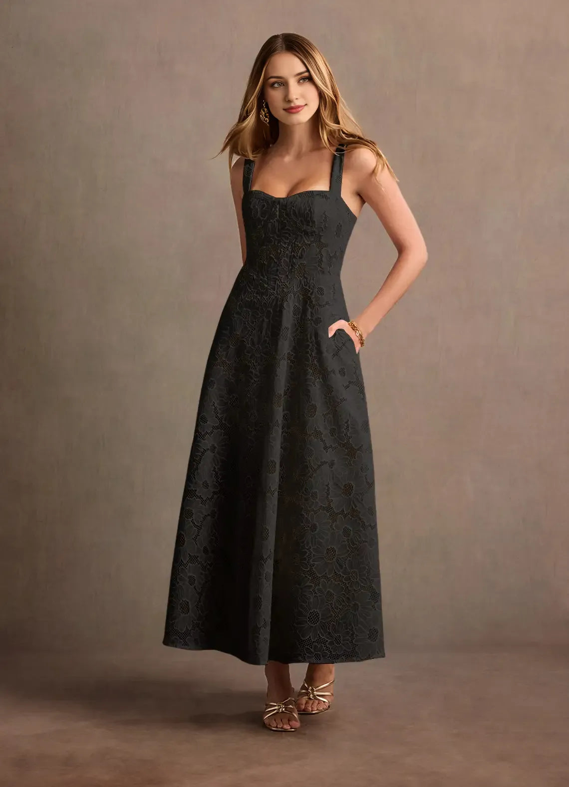 White Dress Regular Straps Elegant Sweetheart Maxi Dress Prom Dress Modern A-Line Evening Dress