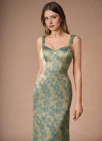 Dress Regular Straps Sleeveless Romantic Flower Printed Evening Dress Floor Length Sweetheart Prom Dress