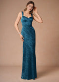 Dress Regular Straps Sleeveless Romantic Flower Printed Evening Dress Floor Length Sweetheart Prom Dress