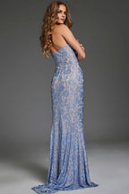 Dress Romantic Appliques Long One Shoulder Evening Gown Formal Dress Sleeveless Prom Dress With Hight Slit