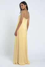 Dress Classic Straight Strapless Neck Sleeveless Evening Dress Bridesmaid Dress A-line Floor-Length Back Zip Prom Dress