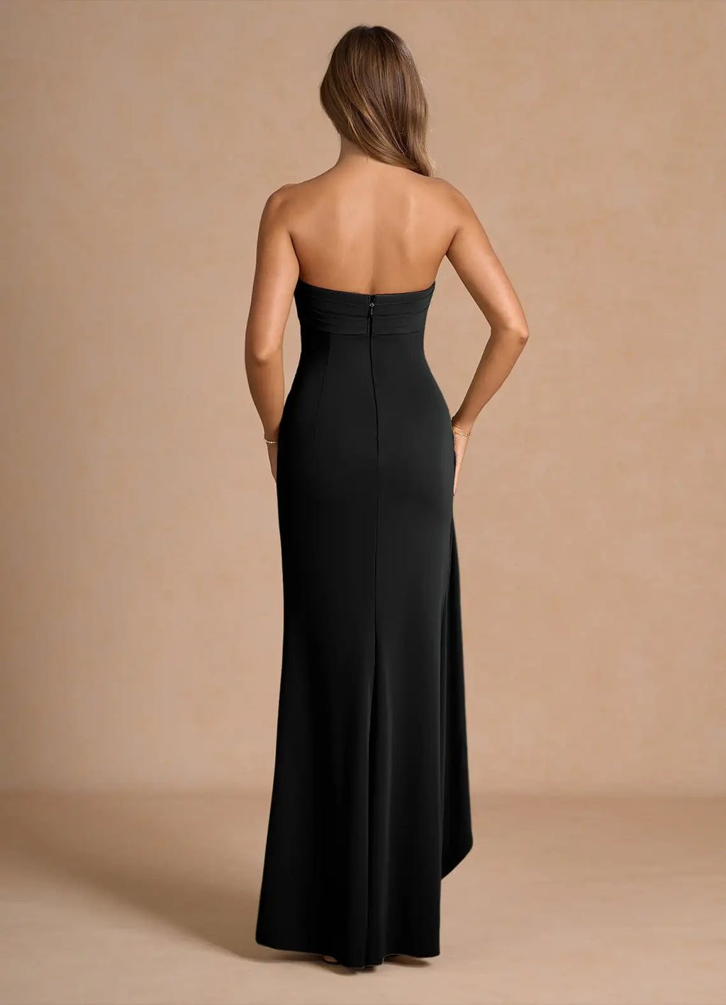 Dress Sexy Spaghetti Straps Sleeveless Backless Ruffle Evening Dress With Hight Slit Prom Dress