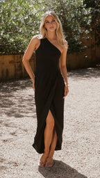 Yellow Dress Simple One Shoulder Maxi Dress Sheath Backless Solid Color Sleeveless Belt/Sash Prom Dress