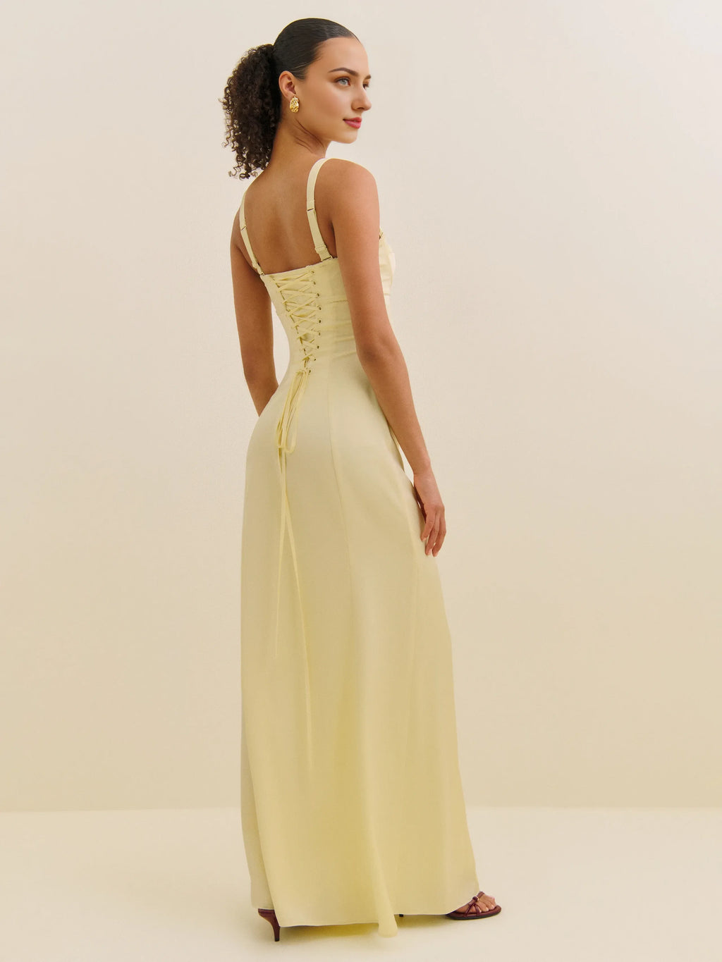 Dress Simple Regular Straps Sleeveless Mermaid Prom Dress Maxi Dress Sheath Backless Up Evening Dress
