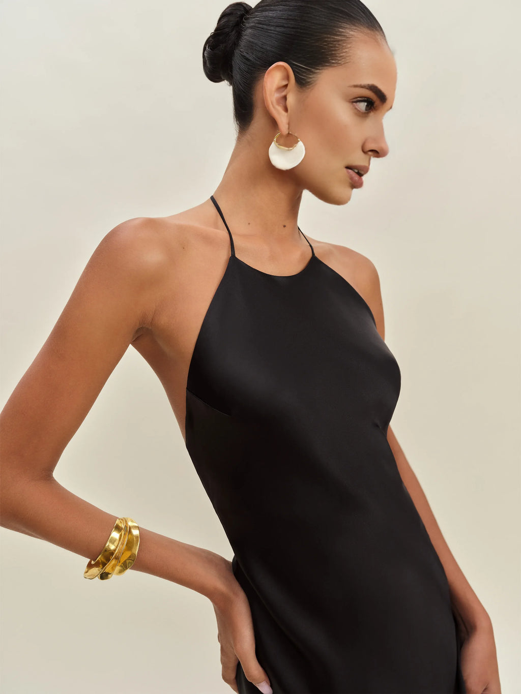 Dress Simple Solid Color Scoop Neck Sleeveless Mermaid Prom Dress Maxi Dress Backless Up Evening Dress