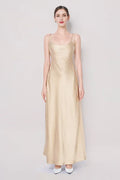 Dress Spaghetti Strap Floor Length Maxi Dress Sleeveless Elegant Round Neck Backless Prom Dress