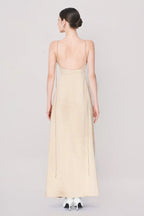 Dress Spaghetti Strap Floor Length Maxi Dress Sleeveless Elegant Round Neck Backless Prom Dress