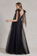 Dress Spaghetti Straps Luxury Sleeveless Formal Dress A-Line Full Length Backless Prom Dress