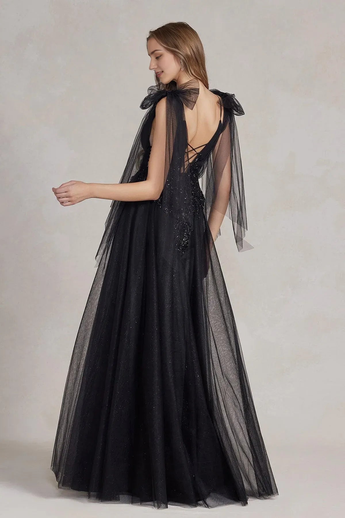 Dress Spaghetti Straps Luxury Sleeveless Formal Dress A-Line Full Length Backless Prom Dress