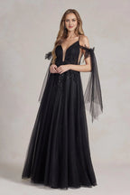 Dress Spaghetti Straps Luxury Sleeveless Formal Dress A-Line Full Length Backless Prom Dress