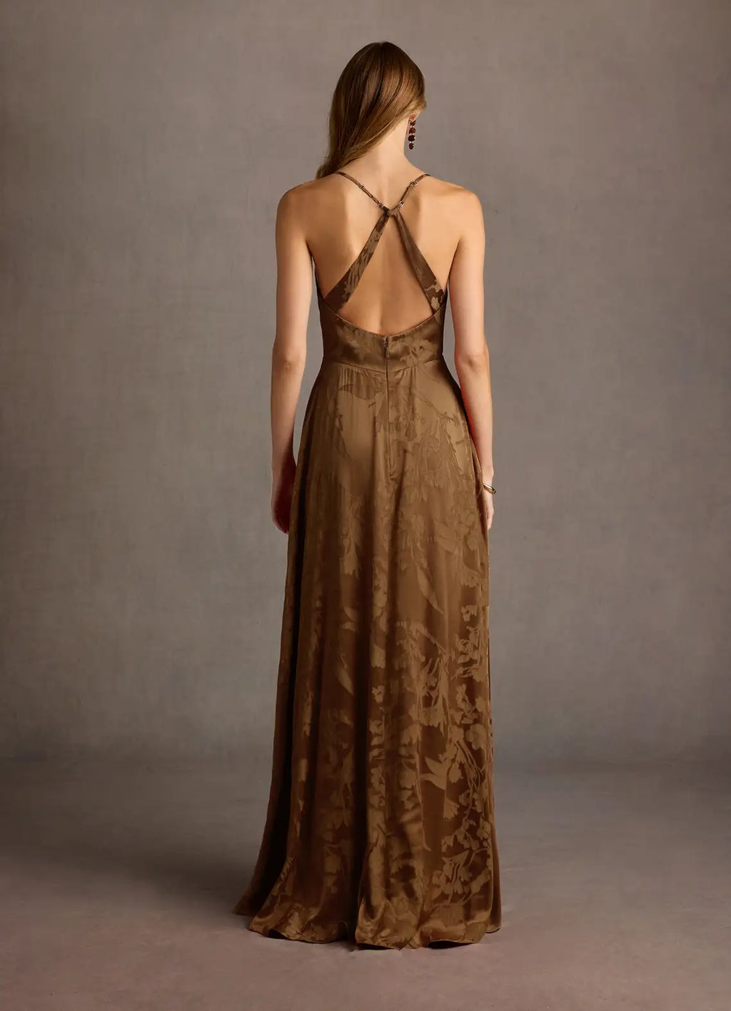 Dress Spaghetti Straps Sleeveless Romantic Flower Printed Evening Dress Floor Length Backless Prom Dress