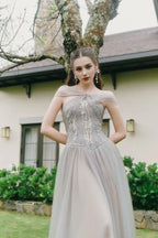 Dress Sparkle A-line Corset Waist Ankle Length Maxi Dress Sleeveless Elegant Pleated Backless Prom Dress