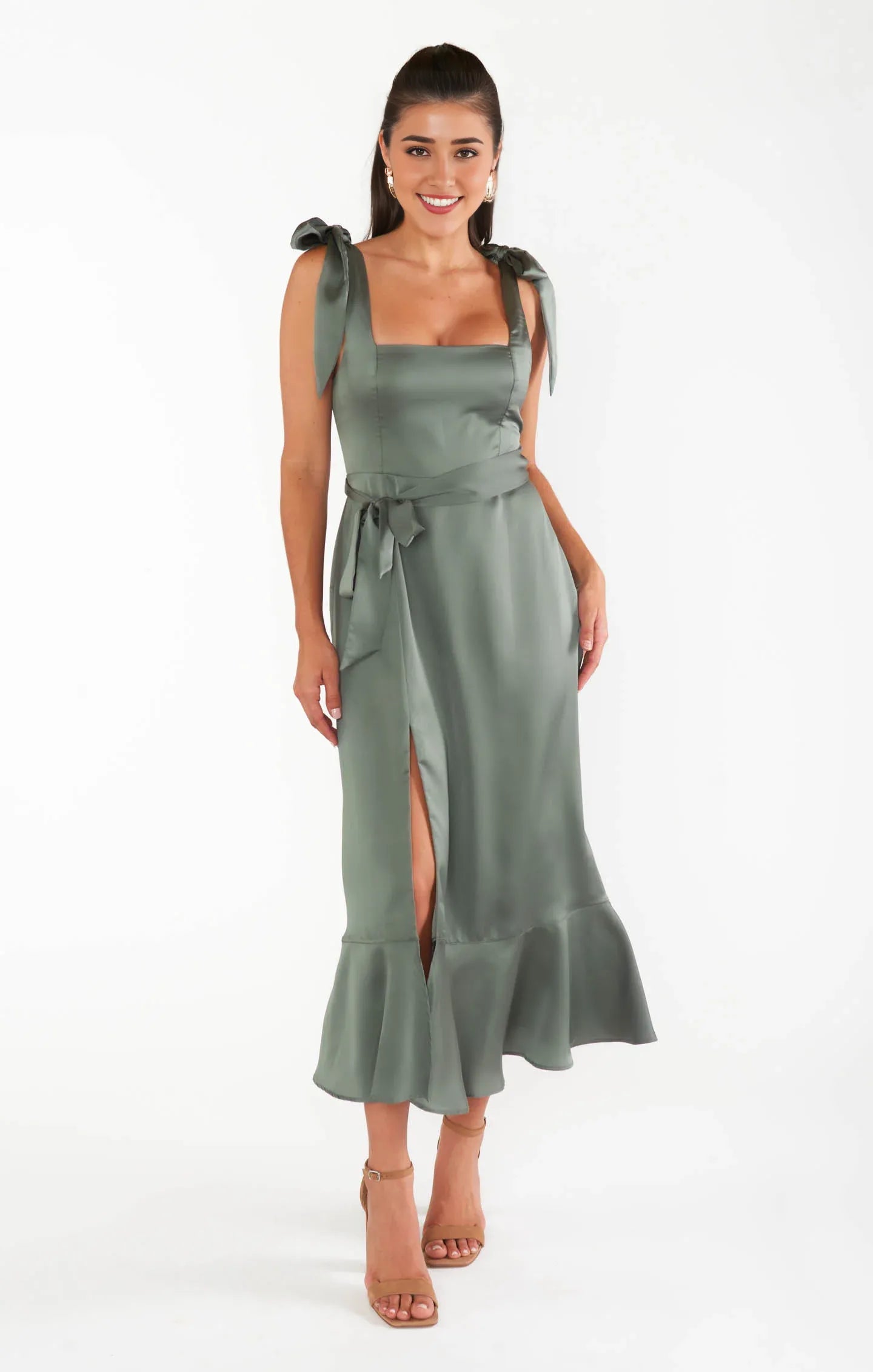 Dress Square Neck Champagne Sleeveless Maxi Dress Column Solid Color Backless Fashion Prom Dress