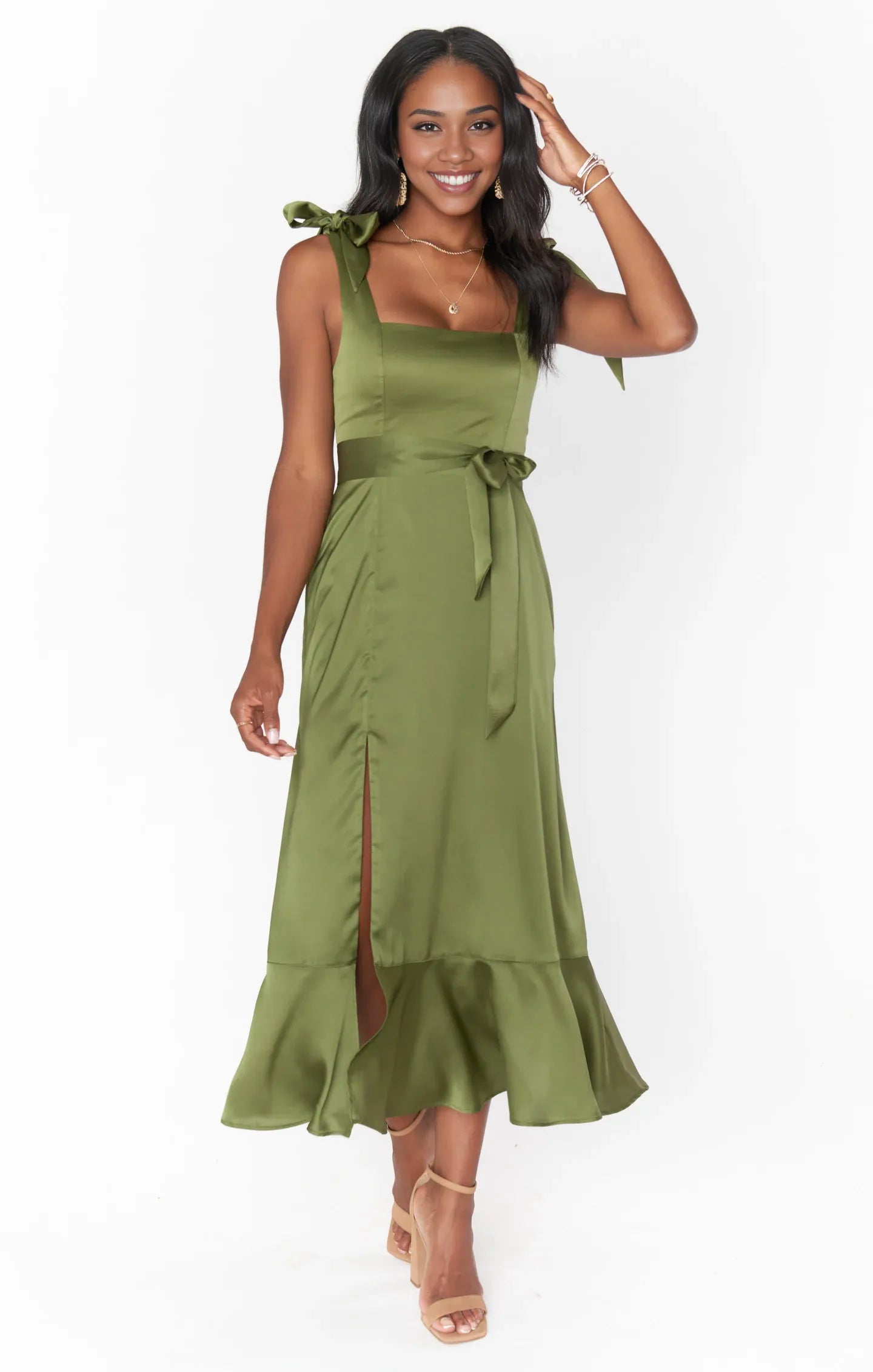 Dress Square Neck Champagne Sleeveless Maxi Dress Column Solid Color Backless Fashion Prom Dress