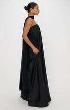 Black Dress Strapless Off the Shoulder Sleeveless Maxi Dress A-Line Solid Color Backless Fashion Prom Dress