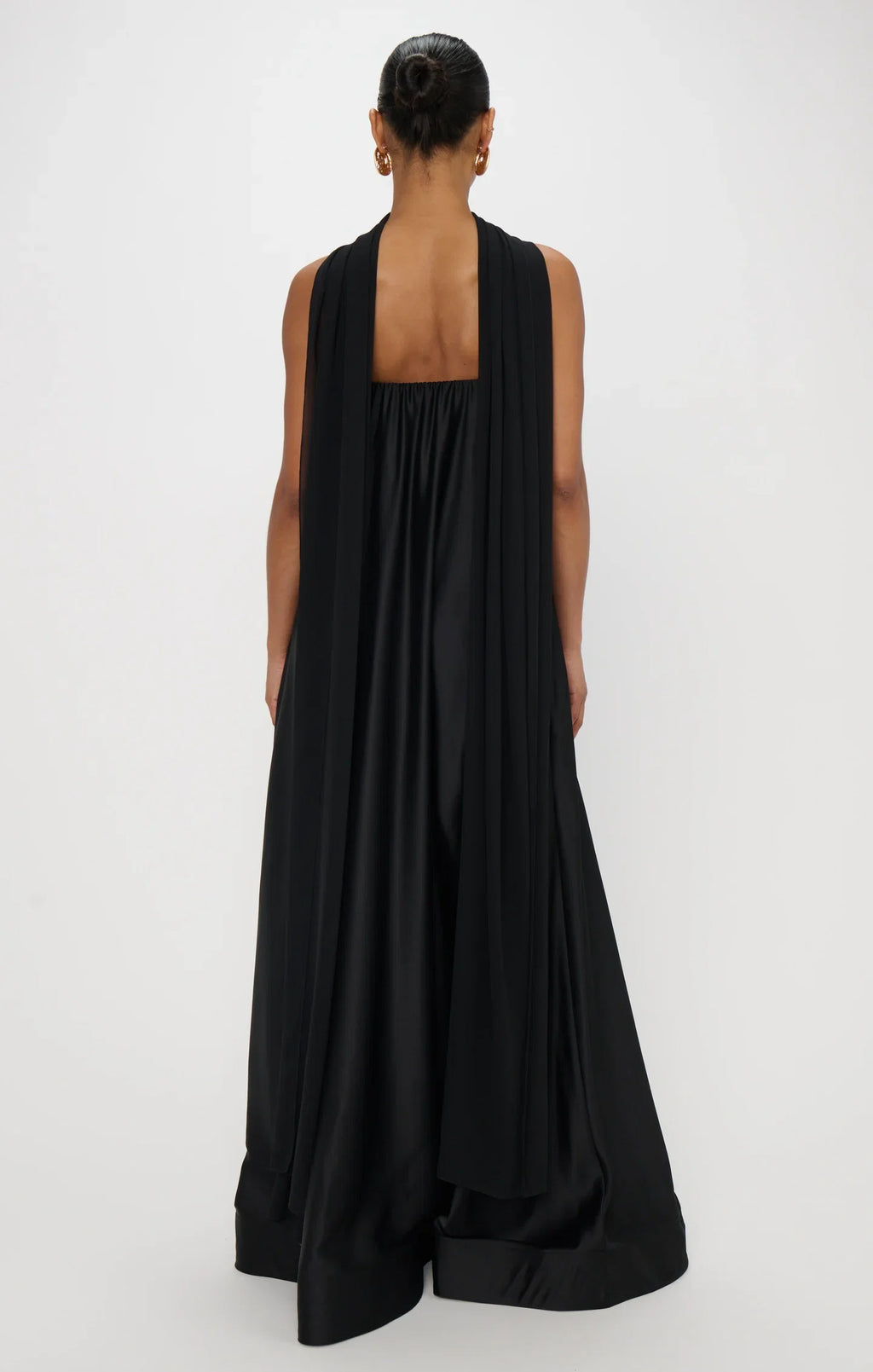 Black Dress Strapless Off the Shoulder Sleeveless Maxi Dress A-Line Solid Color Backless Fashion Prom Dress