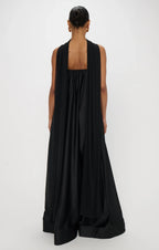 Black Dress Strapless Off the Shoulder Sleeveless Maxi Dress A-Line Solid Color Backless Fashion Prom Dress