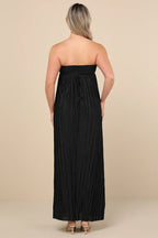 Black Dress Vintage Sweetheart Strapless Maxi Dress Evening Dress A-Line Sleeveless Prom Dress