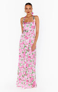 Dress Vintage Flower Printed Halter Neck Sleeveless Maxi Dress A-Line Backless Prom Dress