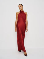 Yellow Dress Elegant High Neck Sleeveless Mermaid Prom Dress Backless Maxi Dress Backless Evening Dress