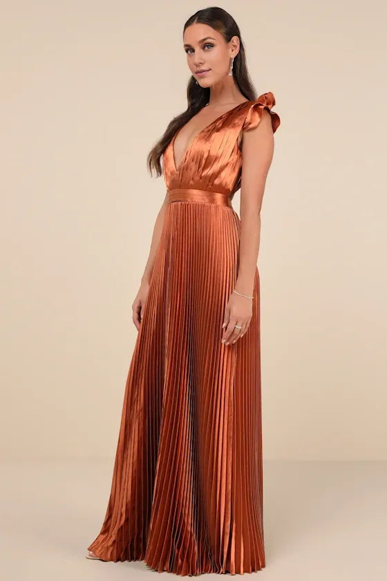 Sage Green Dress Fashion Lace-Up Pleated Maxi Dress Evening Dress A-line Sleeveless Ruffles Prom Dress