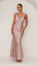 Yellow Dress Minimalist V Neck Regular Straps Maxi Dress Sheath Backless Solid Color Sleeveless Prom Dress