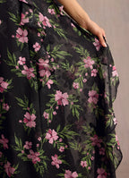 Dress Spaghetti Straps V Neck Elegant Maxi Dress Prom Dress Sleeveless Backless Flower Printed A-Line Evening Dress