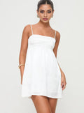Black White Spaghetti Strap Babydoll Short-Mini Petite Size Homecoming Dresses