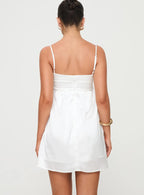 Black White Spaghetti Strap Babydoll Short-Mini Petite Size Homecoming Dresses