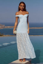 Wonderful Sheath/Column Off The Shoulder Sleeveless Backless Floor-Length Prom Dress