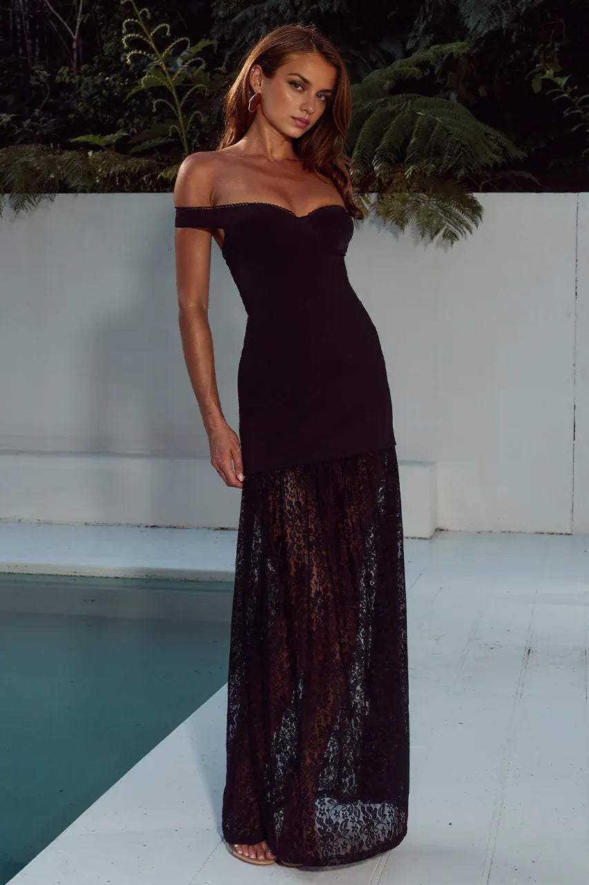 Wonderful Sheath/Column Off The Shoulder Sleeveless Backless Floor-Length Prom Dress
