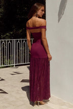 Wonderful Sheath/Column Off The Shoulder Sleeveless Backless Floor-Length Prom Dress