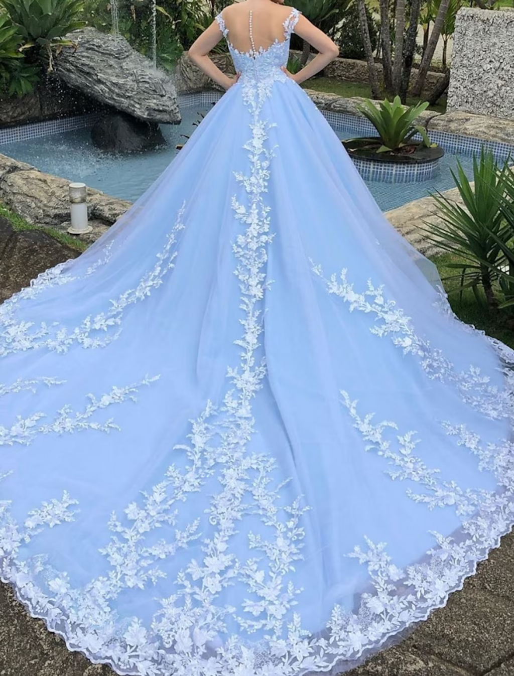 Engagement Wedding Dresses Formal Wedding Dresses Court Train Ball Gown Cap Sleeve V Neck Polyester With Appliques