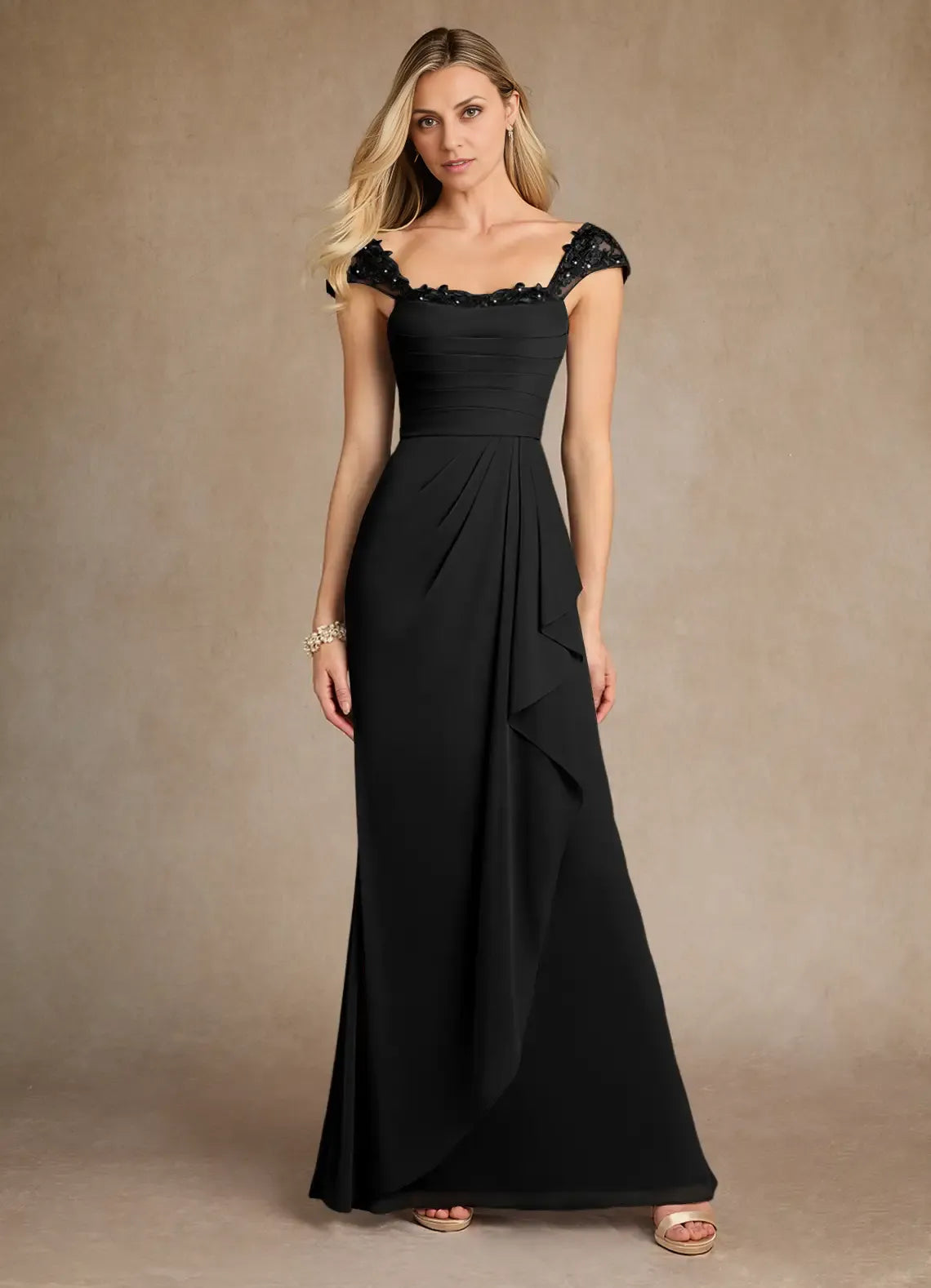 Dress Stormy Sweetheart Sheath Mother Of The Bride Evening Dress Fashion Cape Sleeve Back Zip Mother Of The Groom Dresses