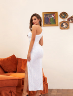 Party Dresses Sparkle Shine Dress Wedding Party Ankle Length Sleeveless One Shoulder Sequined with Slit