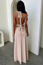 Sexy Sheath V Neck Sleeveless Backless Floor-Length Prom Dress