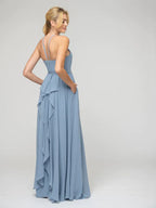 Bridesmaid Dress For Bridesmaids With Pleated Bodice Chiffon Halter And A Line Silhouette