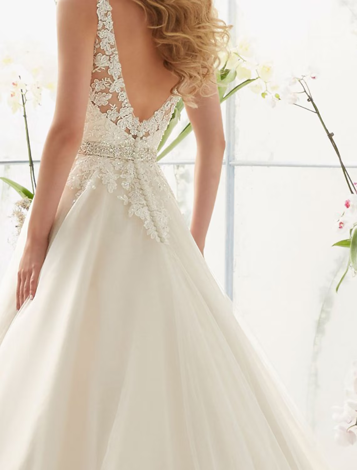 Engagement Open Back Sexy Formal Wedding Dresses Court Train A-Line Regular Straps V Neck Lace