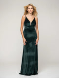 Velvet Bridesmaid Dress Long Velvet Sheath With V Back For Elegant Wedding Party For Bridesmaids