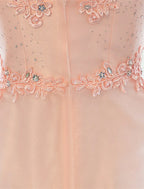 Sheath / Column Dress Wedding Guest Floor Length Sleeveless Illusion Neck Satin with Crystals Appliques