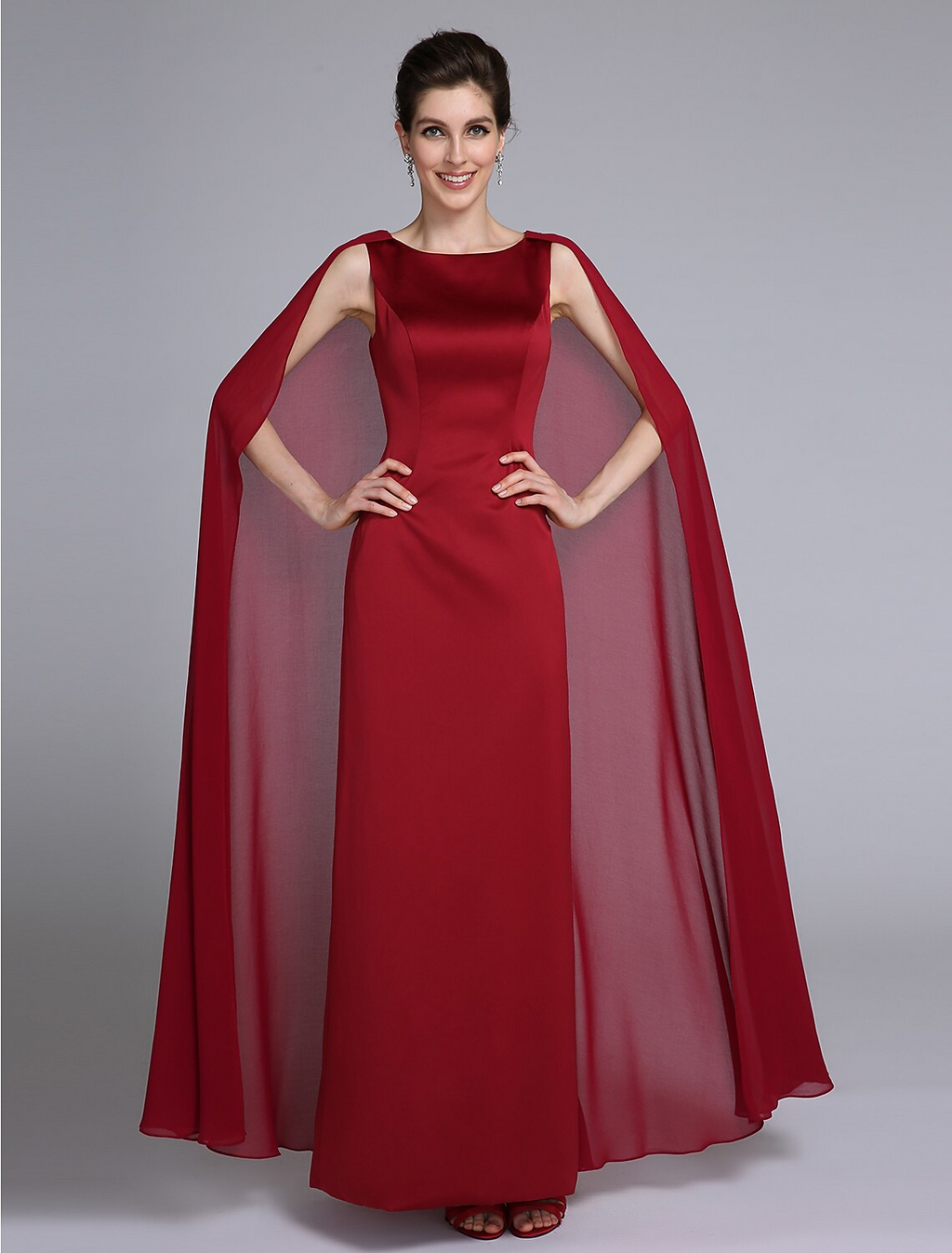 Mother of the Bride Dress Elegant Ankle Length Chiffon Sleeveless with Pleats