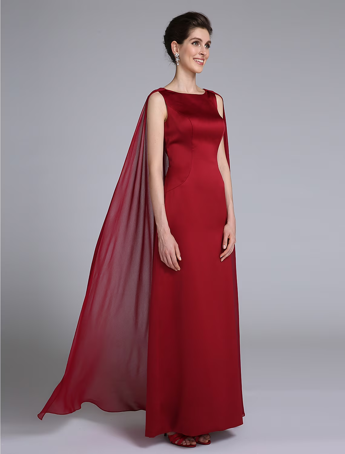 Mother of the Bride Dress Elegant Ankle Length Chiffon Sleeveless with Pleats