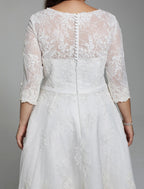 Open Back Dresses Knee Length A-Line Length Sleeve V Neck With Ribbons Bow