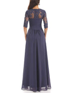 Two Piece A-Line Mother of the Bride Dress Wedding Guest Elegant Sweetheart Asymmetrical Ankle Length Chiffon Long Sleeve with Crystal Brooch Ruching Solid Color