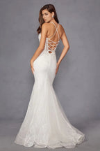 Glamorous Mermaid Sweetheart Sleeveless Lace-Up Floor-Length Prom Dress