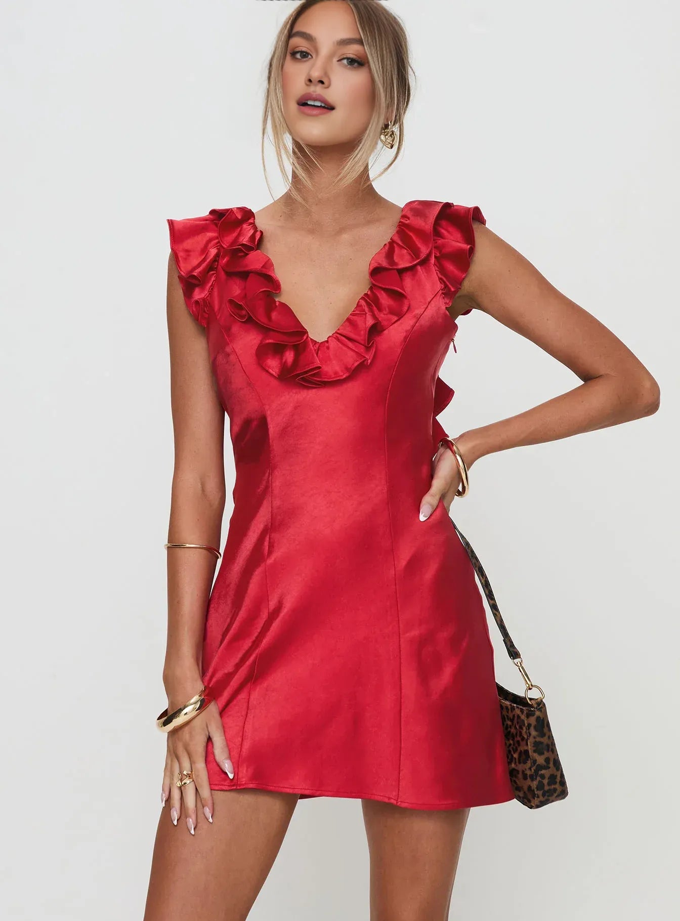 Fitted V Neck Sleeveless Short-Mini Homecoming Dress